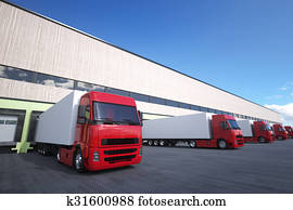 Unloading cargo from the truck. Unloading cargo from the truck.