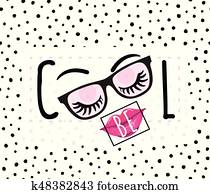 Vector illustration of be cool inspirational quote background