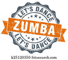 zumba vintage orange seal isolated on white zumba vintage orange seal isolated on white