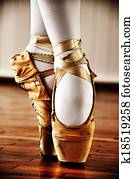 רקדן של בלט, עם, ישן, נעליים