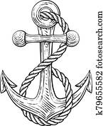 Anchor from Boat or Ship Tattoo Drawing Anchor from Boat or Ship Tattoo Drawing