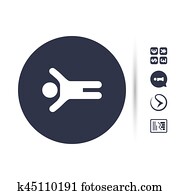 Child icon. Happy young boy symbol.