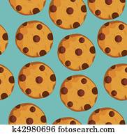 Cookies Seamless Background Cookies Seamless Background