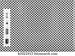 frente, de, computadora