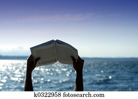 Reading on the beach Reading on the beach