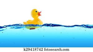 Rubber duck float in water Rubber duck float in water