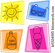 summer icons summer icons