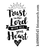 בטח, ב, האלוהים, עם, כל, שלך, לב