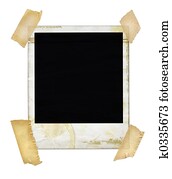 Aged Polaroid with Tape