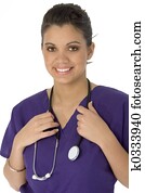 Beautiful Hispanic Nurse