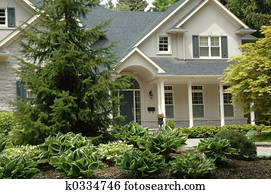 Förmlichkeit, eigenheim, eingang Stock Bild | k0342140 | Fotosearch