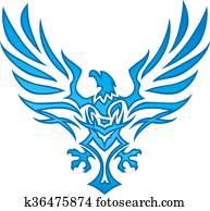 Blue Flame Eagle Tattoo Blue Flame Eagle Tattoo