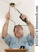 eletricista, testar, voltagem