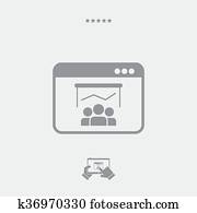 Financial meeting flat icon