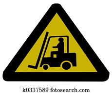 Forklift truck sign illustration Forklift truck sign illustration