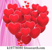 Heart Made With Hearts Means Wedding Party Or Romanticism Heart Made With Hearts Means Wedding Party Or Romanticism