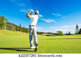 Man Playing Golf Man Playing Golf
