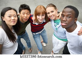 multicultureel, vrienden