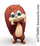Squirrel with thumbs up sign Squirrel with thumbs up sign