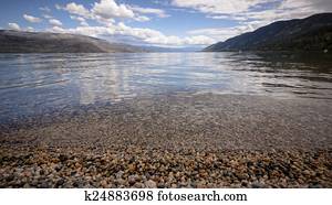 The View from Antler's Beach of Peachland British Columbia, Cana