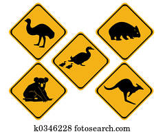 Australian wildlife road signs Australian wildlife road signs