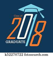 Class of 2018 Congratulations Graduate Typography Class of 2018 Congratulations Graduate Typography