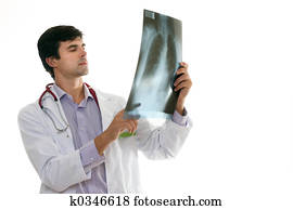 Doctor with Chest X-ray