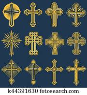 גותי, צלב קתולי, וקטור, איקונים, קתוליות, סמל