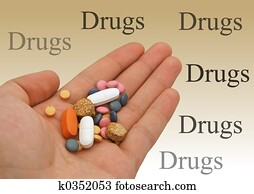 Drugs in hand - isol Drugs in hand - isol