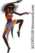 Ethnic dance african woman