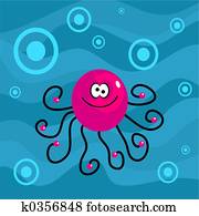 funky retro octopus funky retro octopus