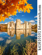Historic Bodiam Castle in East Sussex, England