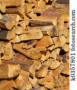 Not, gesägt, birke, logs., für, dass, anzündholz, fire., nahaufnahme