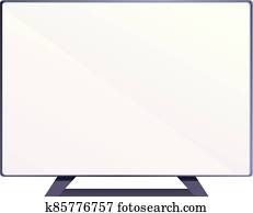 Monitor icon, cartoon style Monitor icon, cartoon style
