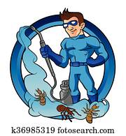 Pest Control superhero. Pest Control superhero.