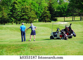 Seniors golfing