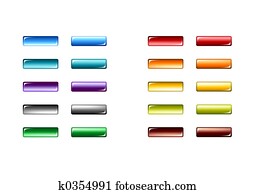 Web Buttons - 3d - Bright Web Buttons - 3d - Bright