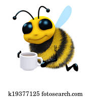3d Tea break bee 3d Tea break bee