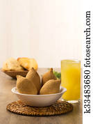 Brazilian deep fried chicken snack, popular at local parties.