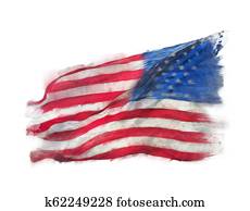 Flag of America watercolor Flag of America watercolor