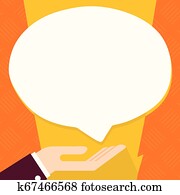 geschäftsmann, hand, machen, dass, spende, zeichen, icon., handfläche, in, rücken liegend, position, unter, runder, leer, weiß, vortrag halten, bubble., kreativ, idee, für, wohltätig, anstalt, grundlage, volunteering.