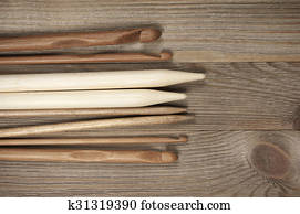 Knitting needles and crochets