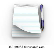 Notepad and pen Notepad and pen