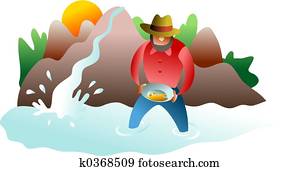 panning for gold panning for gold