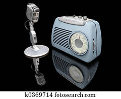 Retro radio and mike Retro radio and mike