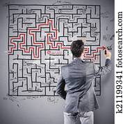 desenho, a, solução