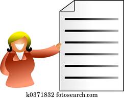 document woman document woman