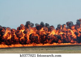explosion and black smoke explosion and black smoke