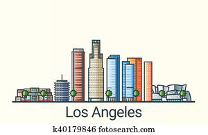 Flat line Los Angeles banner Flat line Los Angeles banner