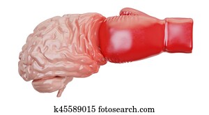 gehirn, schaden, von, boxen, begriff, 3d, übertragung